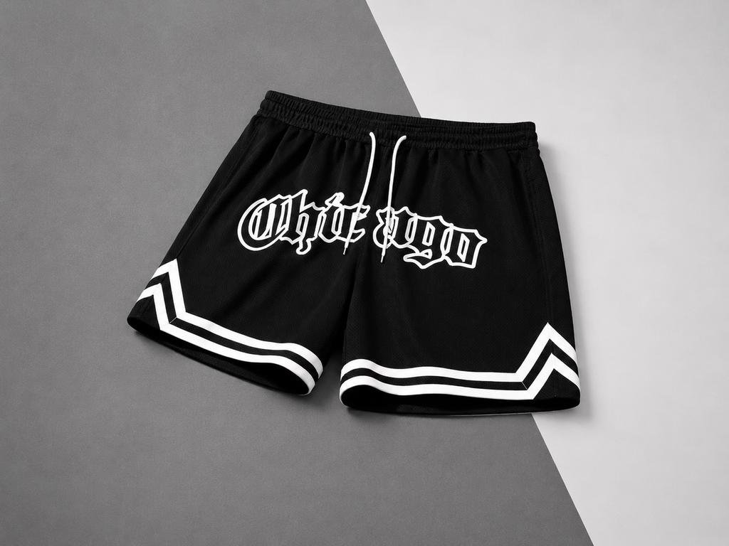 Bermuda Chicago Streetwear Preta Premium