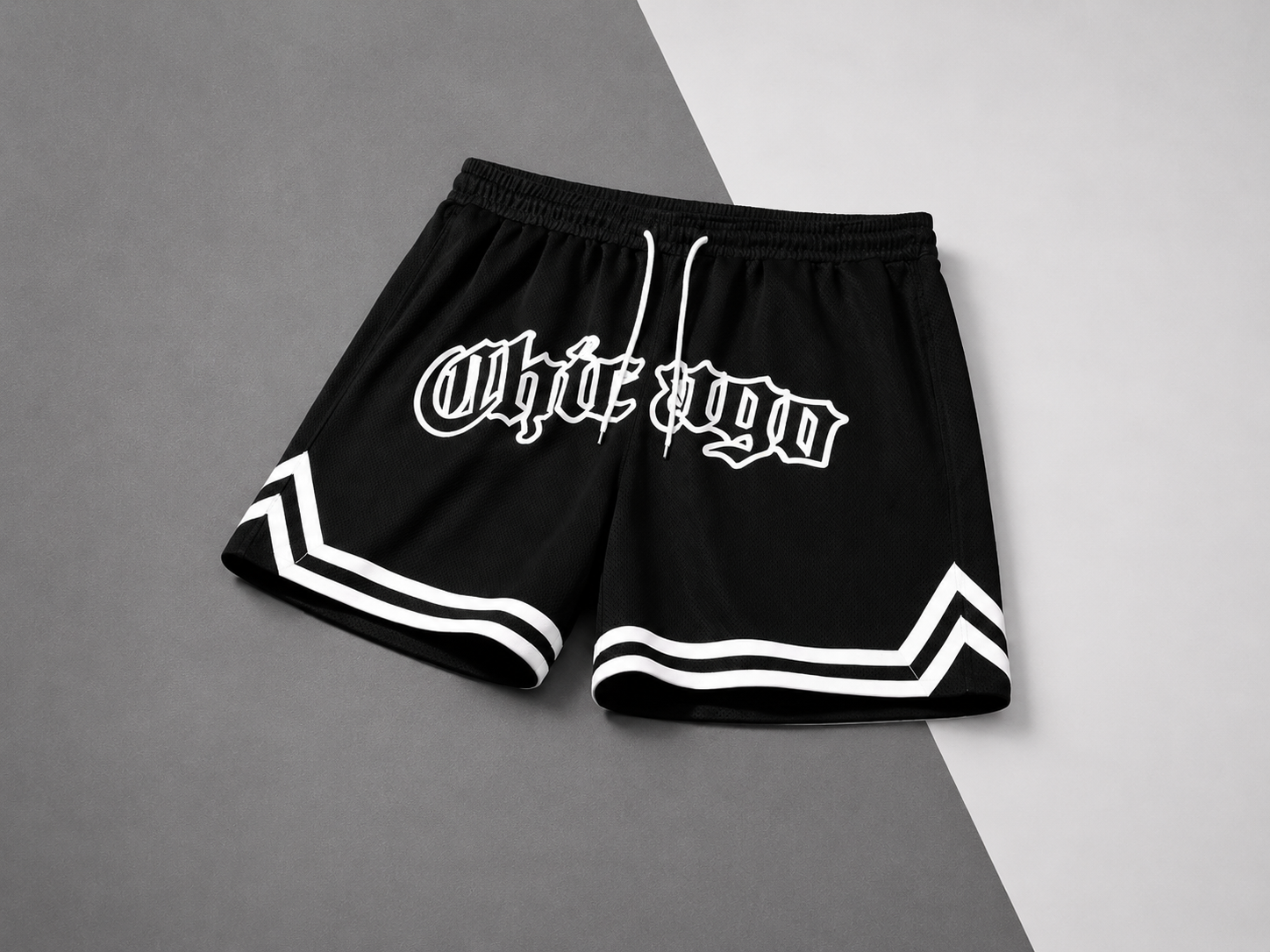 Bermuda Chicago Streetwear Preta Premium
