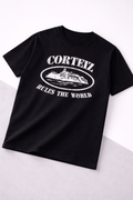 Corteiz Rules The World Tee Black