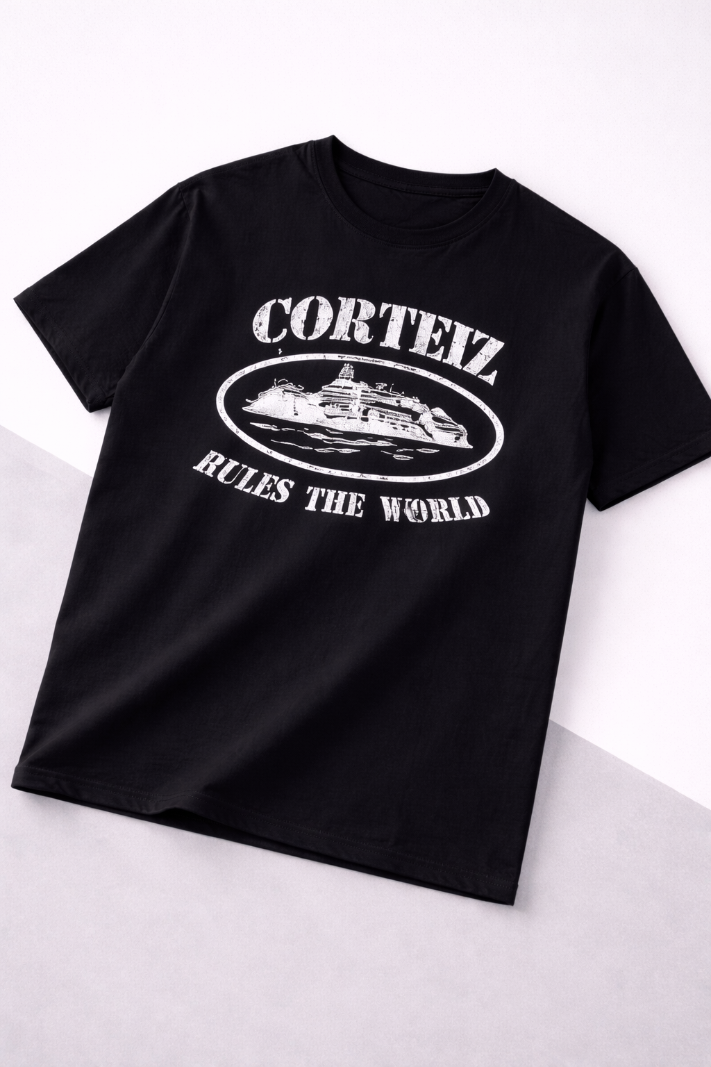 Corteiz Rules The World Tee Black