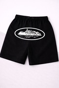 Corteiz Yacht Logo Shorts Black