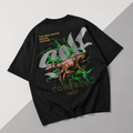 Camiseta Oversized Control Thunder Preta Streetwear Premium