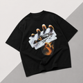 Camiseta Oversized Blade Hand Preta Streetwear Premium
