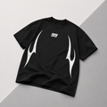 Camiseta Oversized 99 Flames Preta Streetwear Premium