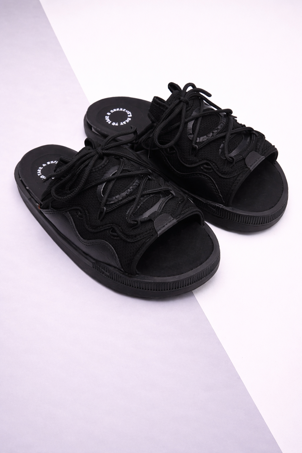 Sauce Shadow Lace Slides