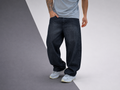 Calça Jeans Baggy Oversized Azul Escuro Masculina Streetwear