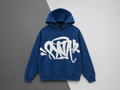 Syna World Blue Graffiti Letter Print Hoodie