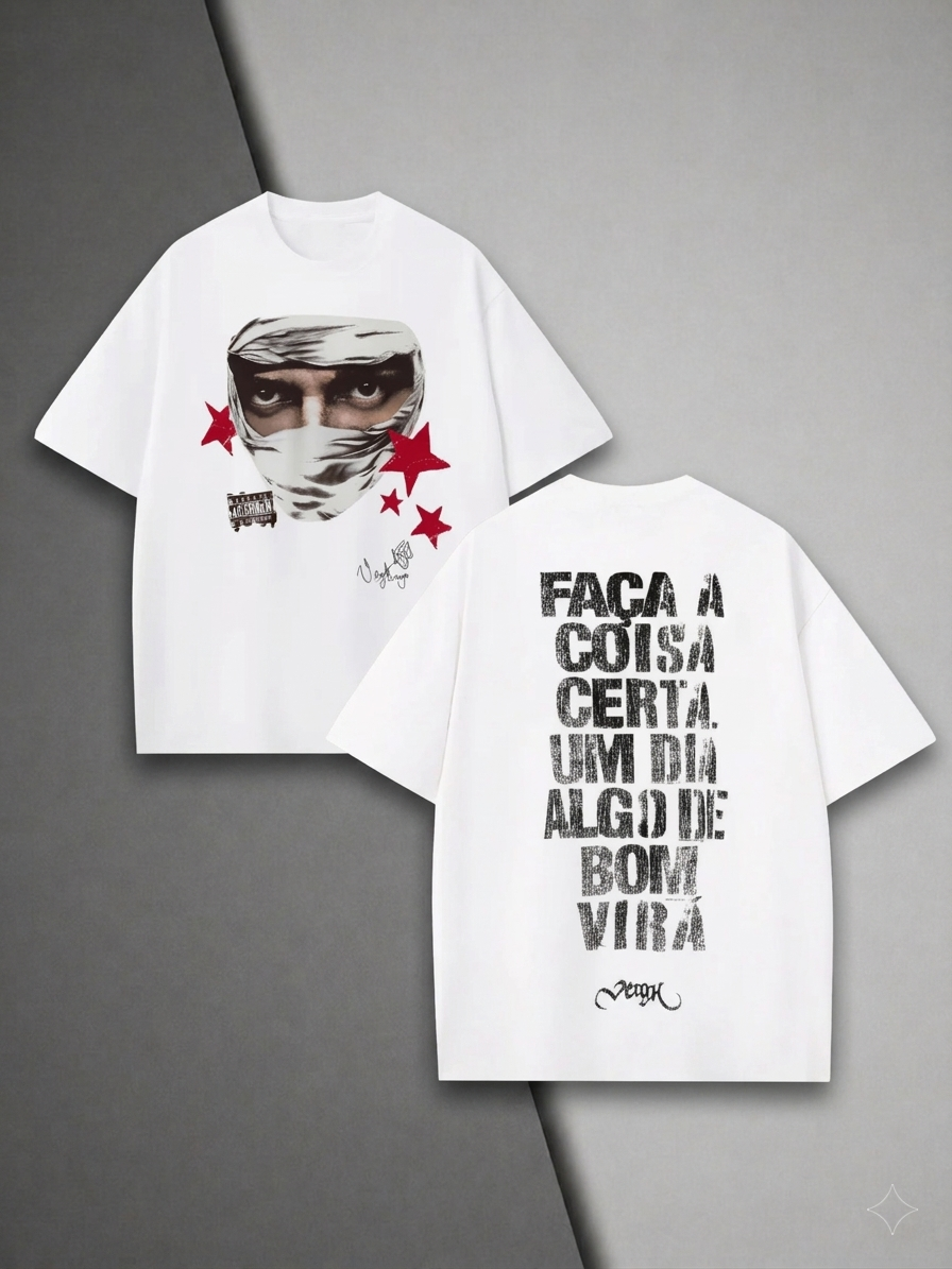 Camiseta Streetwear Premium Oversized 100% Algodão Unissex Graphic Tee